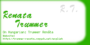 renata trummer business card